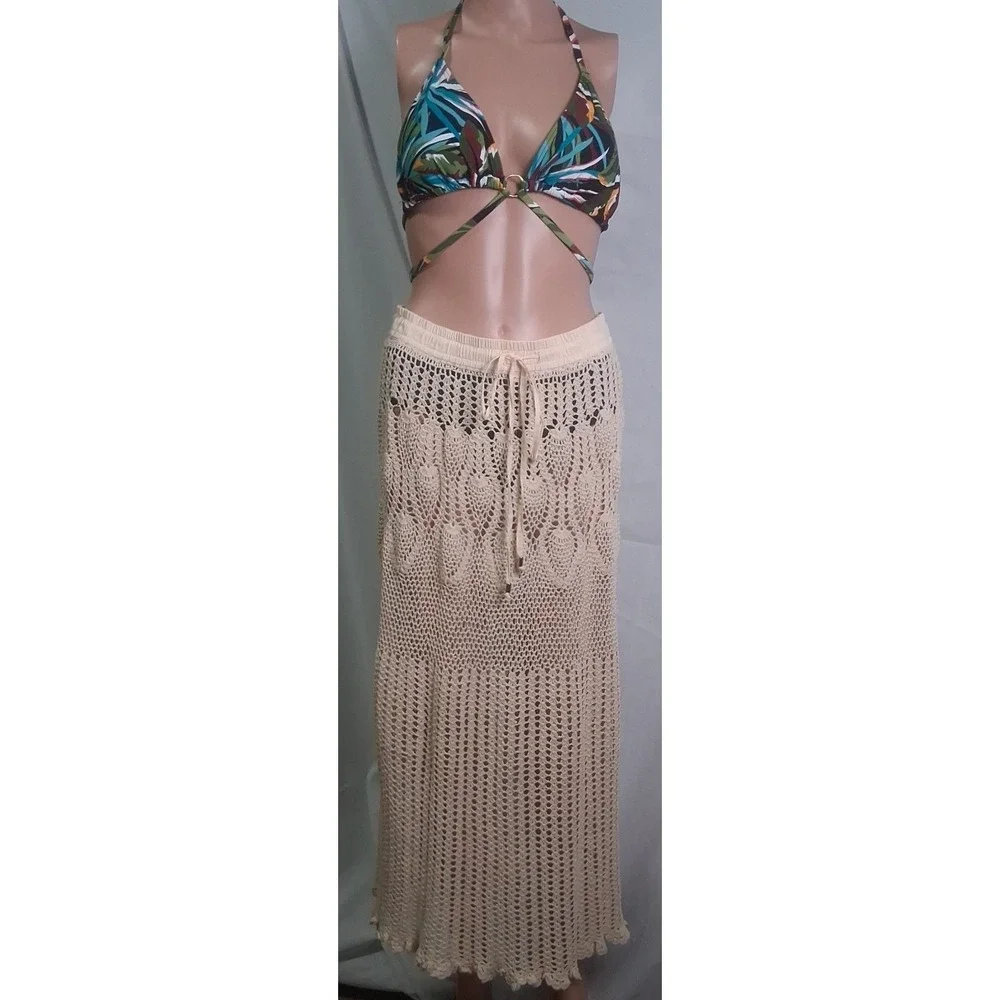 DOTTI Swim Cover Up, Ivory, Size XL, 38
